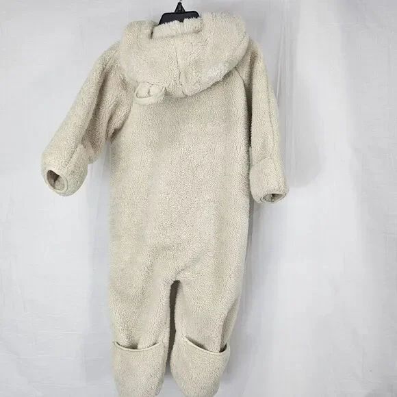 L.l. Bean Ivory Pram Snow Suit Baby Infant Size 6-12M - Picture 4 of 8